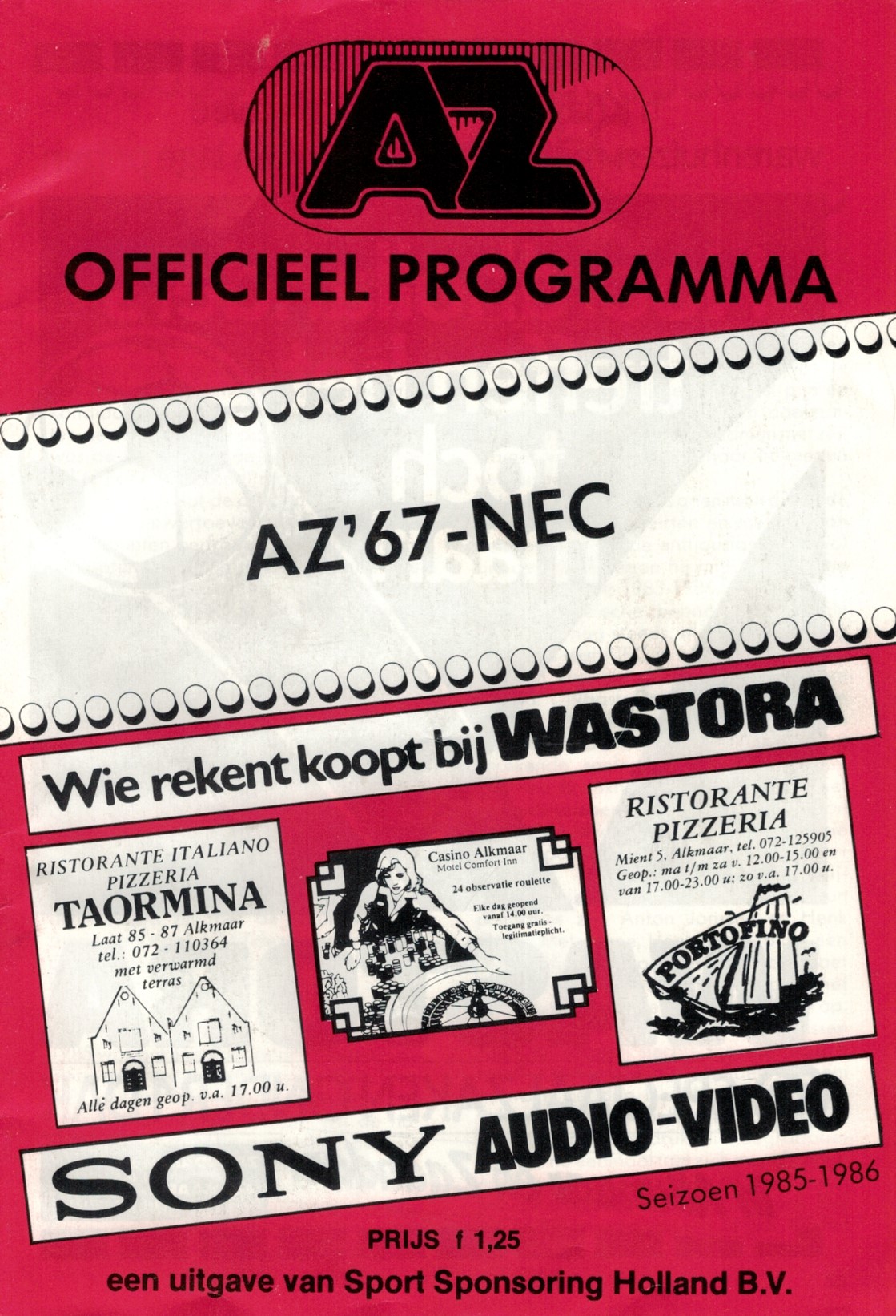 AZ Programma 25-maa-1986 NEC thuis